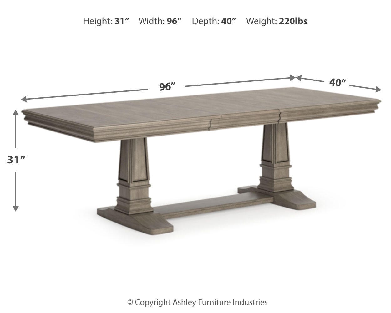 Lexorne Dining Extension Table - image 12