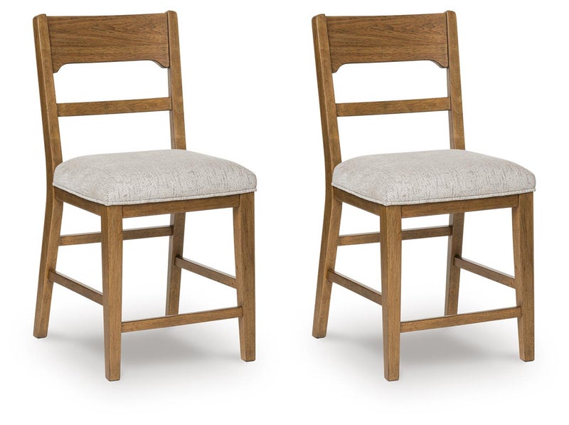 Cabalynn Counter Height Barstool, Oatmeal/Light Brown