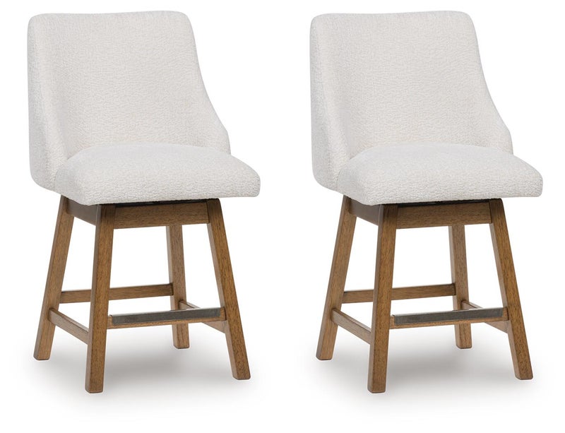 Cabalynn Counter Height Barstool, Oatmeal/Light Brown
