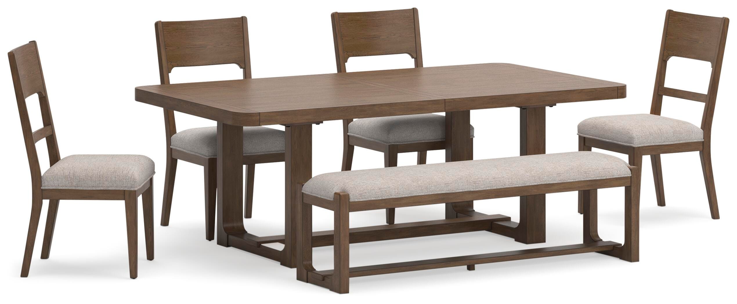 Cabalynn Extendable Dining Table and 4 Chairs and Bench