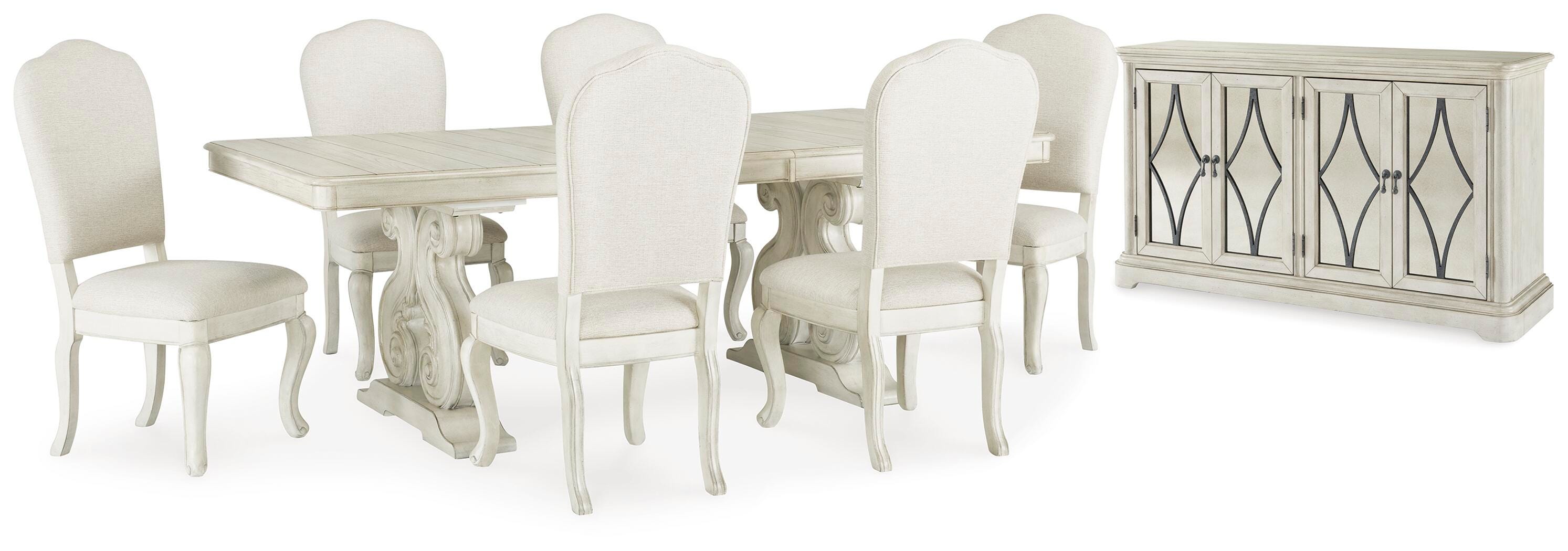 Arlendyne Dining Extension Table, 6 Chairs and Server - image 2
