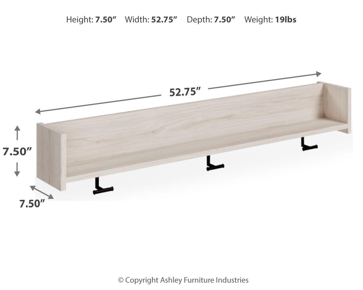 Socalle Wall Mounted Coat Rack with Shelf - image 5