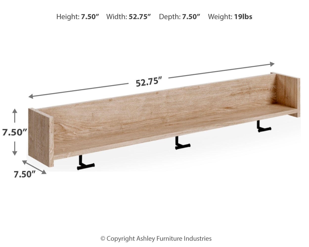 Oliah Wall Mounted Coat Rack with Shelf - image 5