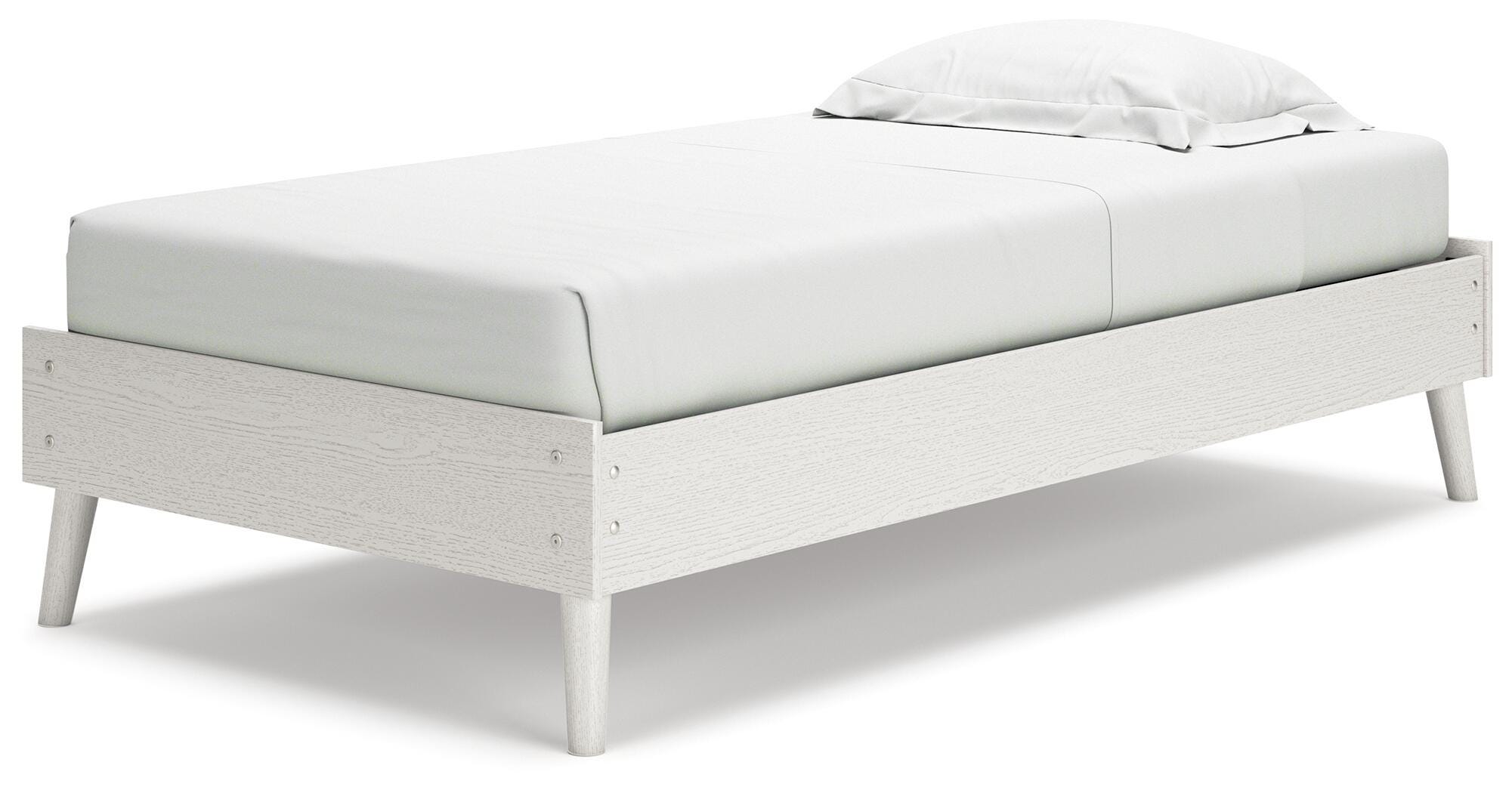 Aprilyn Twin Platform Bed, White, large