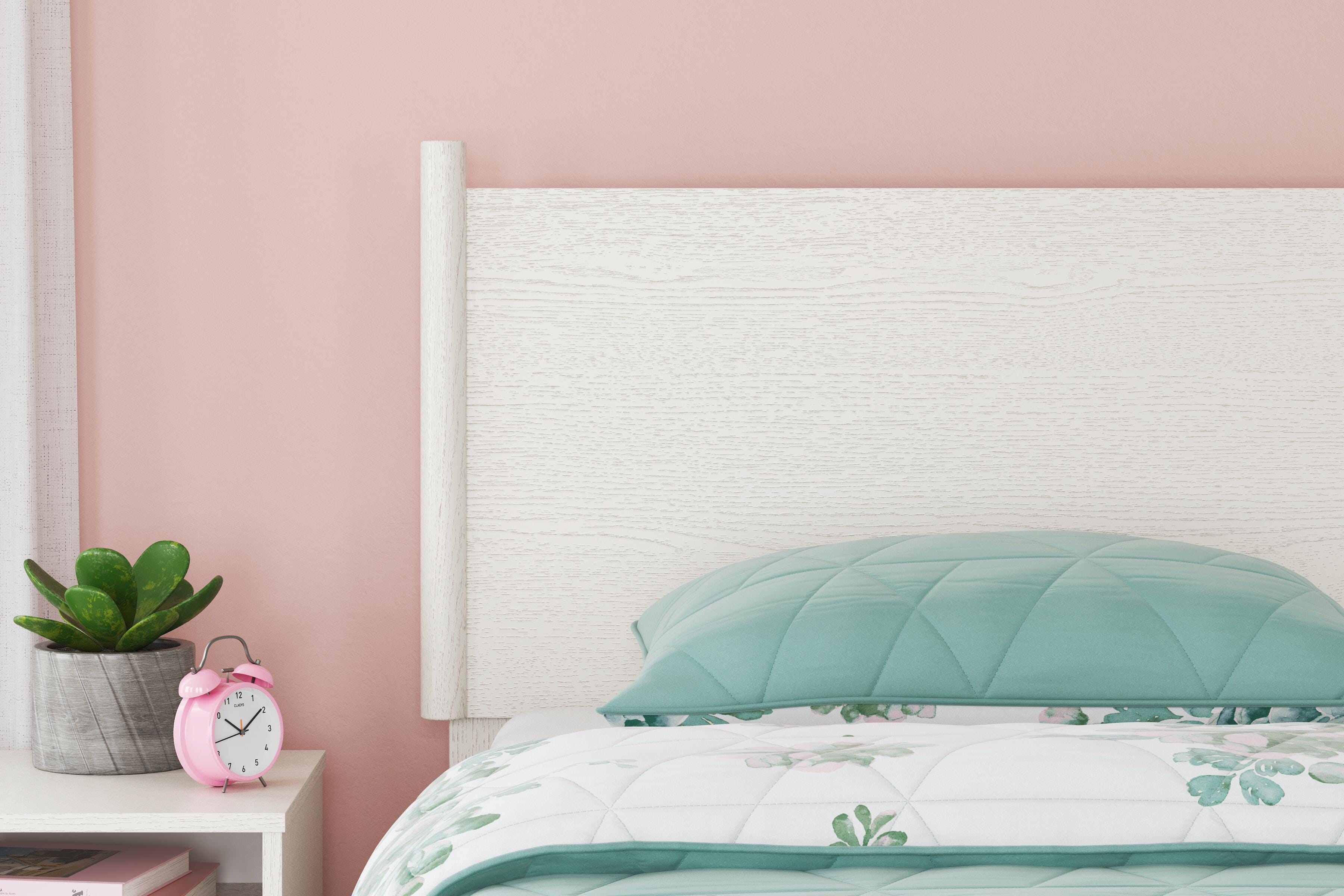 Aprilyn Twin Panel Bed, White, large