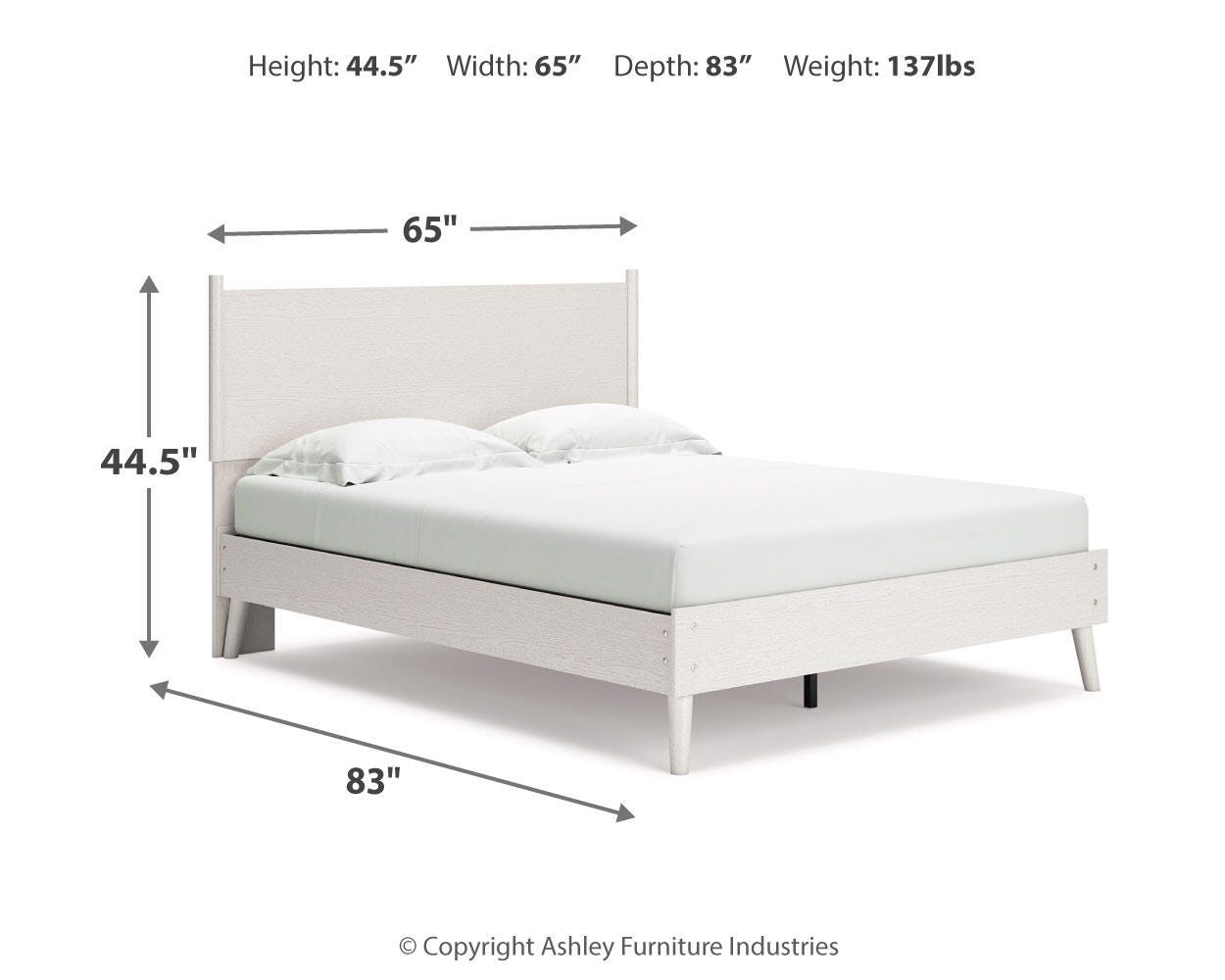 Aprilyn Queen Panel Bed, White, large