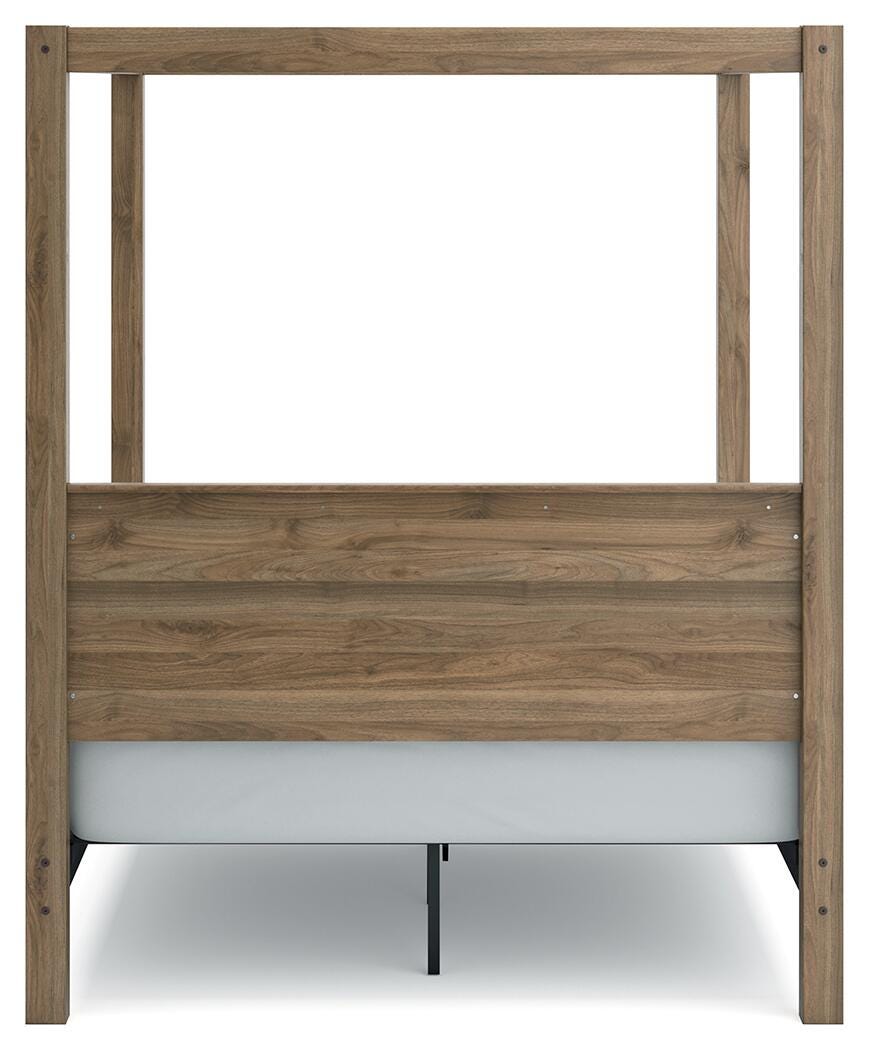 Aprilyn Queen Canopy Bed, Honey, large