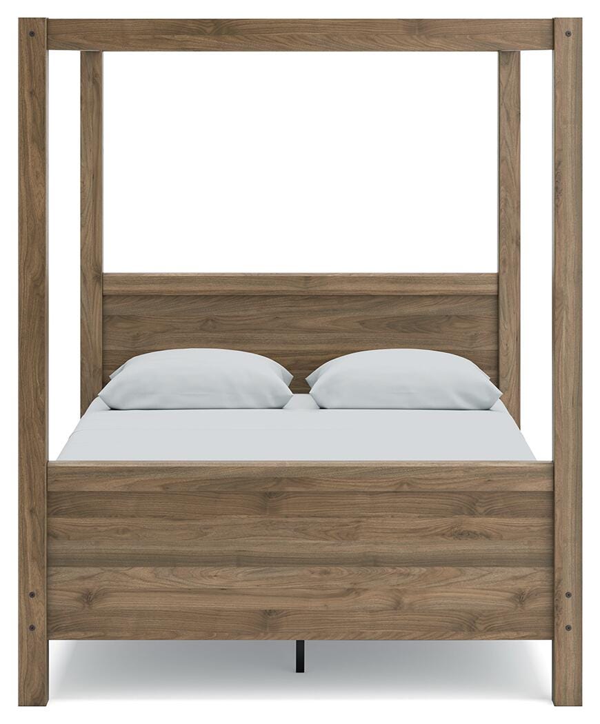 Aprilyn Queen Canopy Bed, Honey, large
