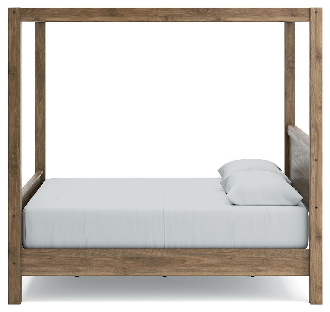 Aprilyn Queen Canopy Bed, Honey, large