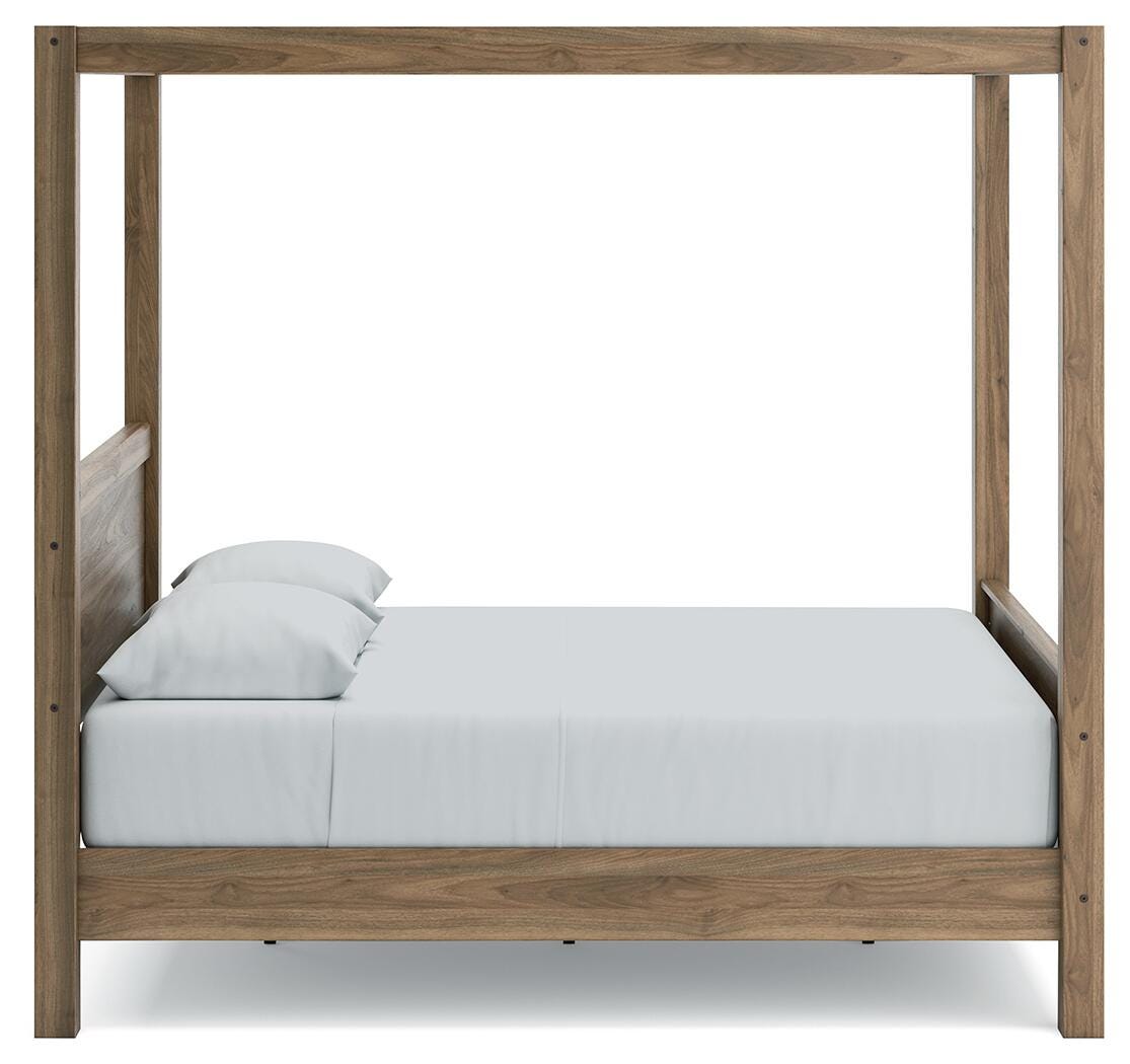 Aprilyn Queen Canopy Bed, Honey, large