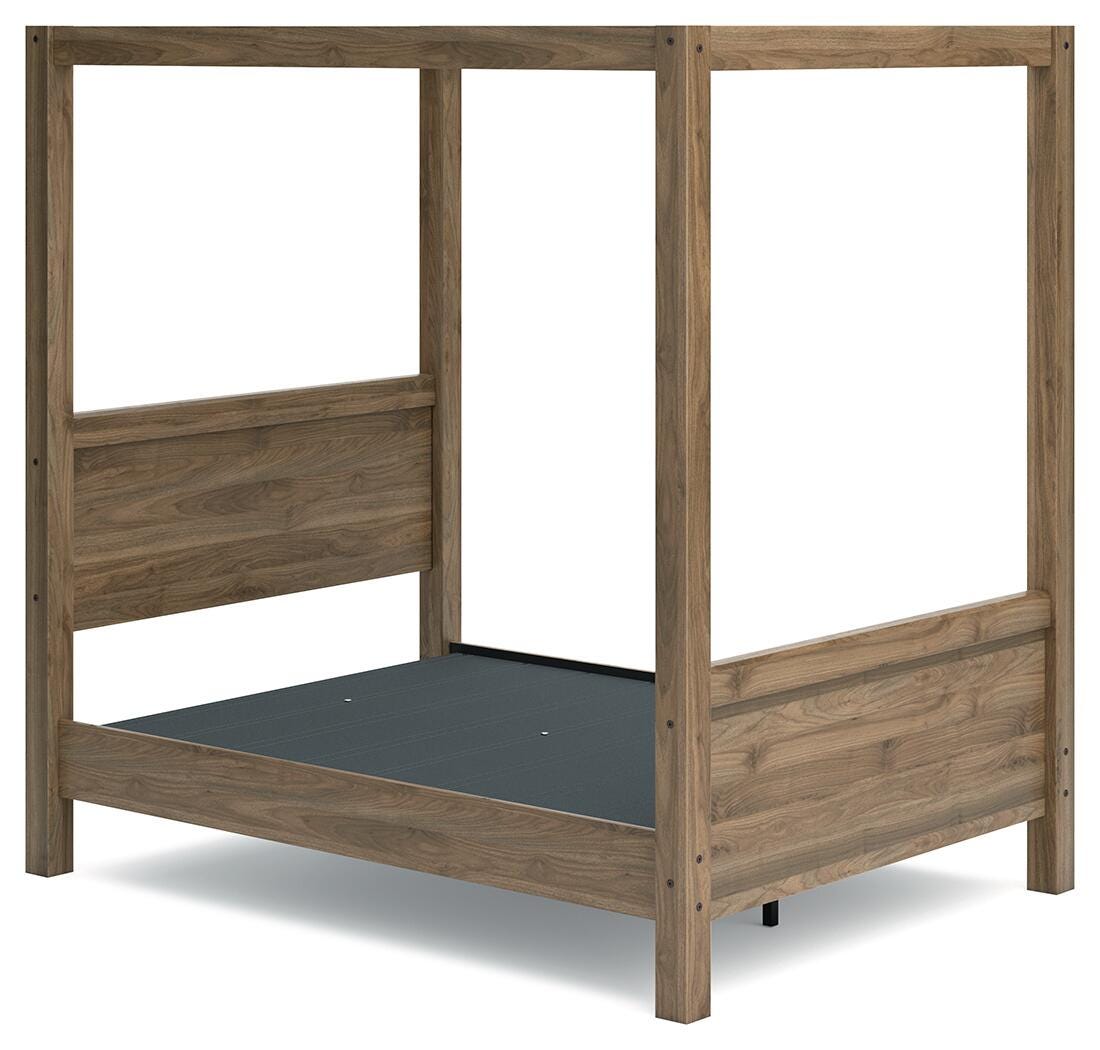 Aprilyn Full Canopy Bed, Honey, large