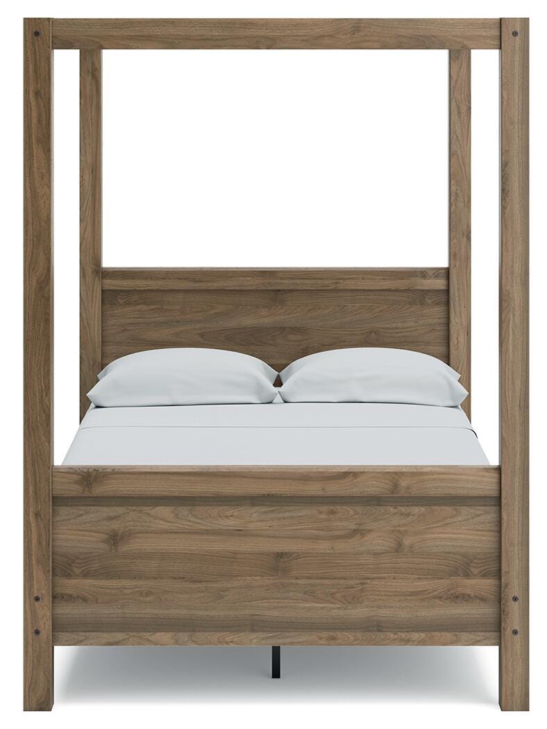 Aprilyn Full Canopy Bed, Honey, large