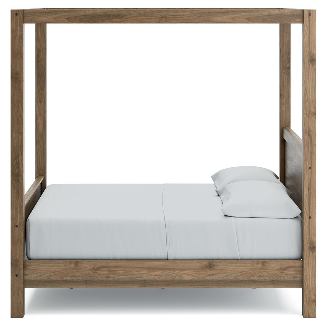 Aprilyn Full Canopy Bed, Honey, large
