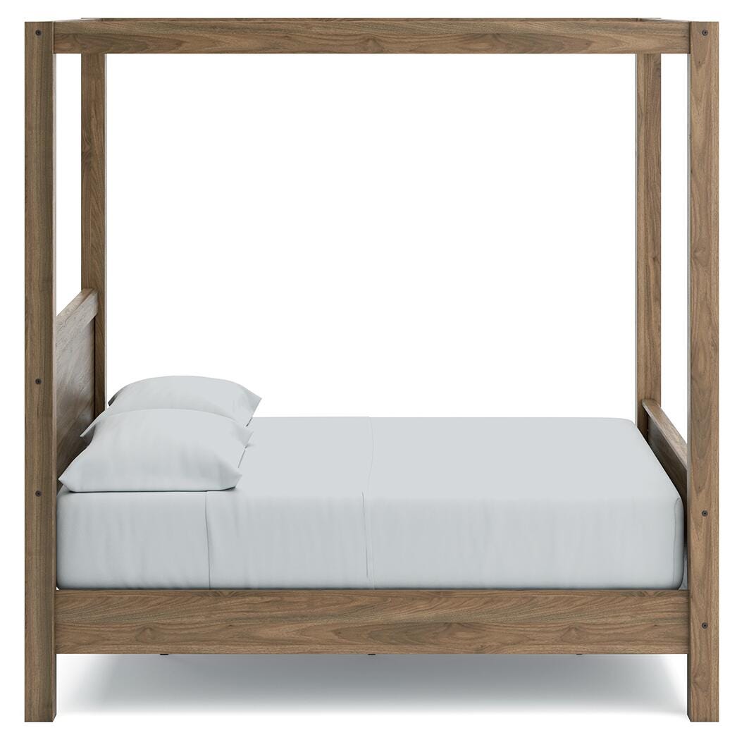 Aprilyn Full Canopy Bed, Honey, large