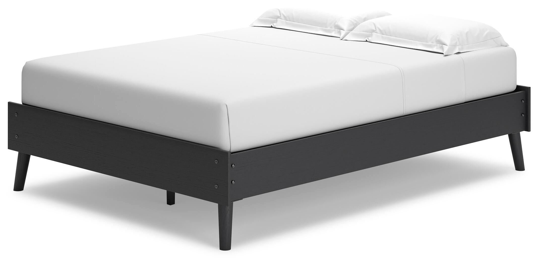 Charlang Full Platform Bed, Black, large