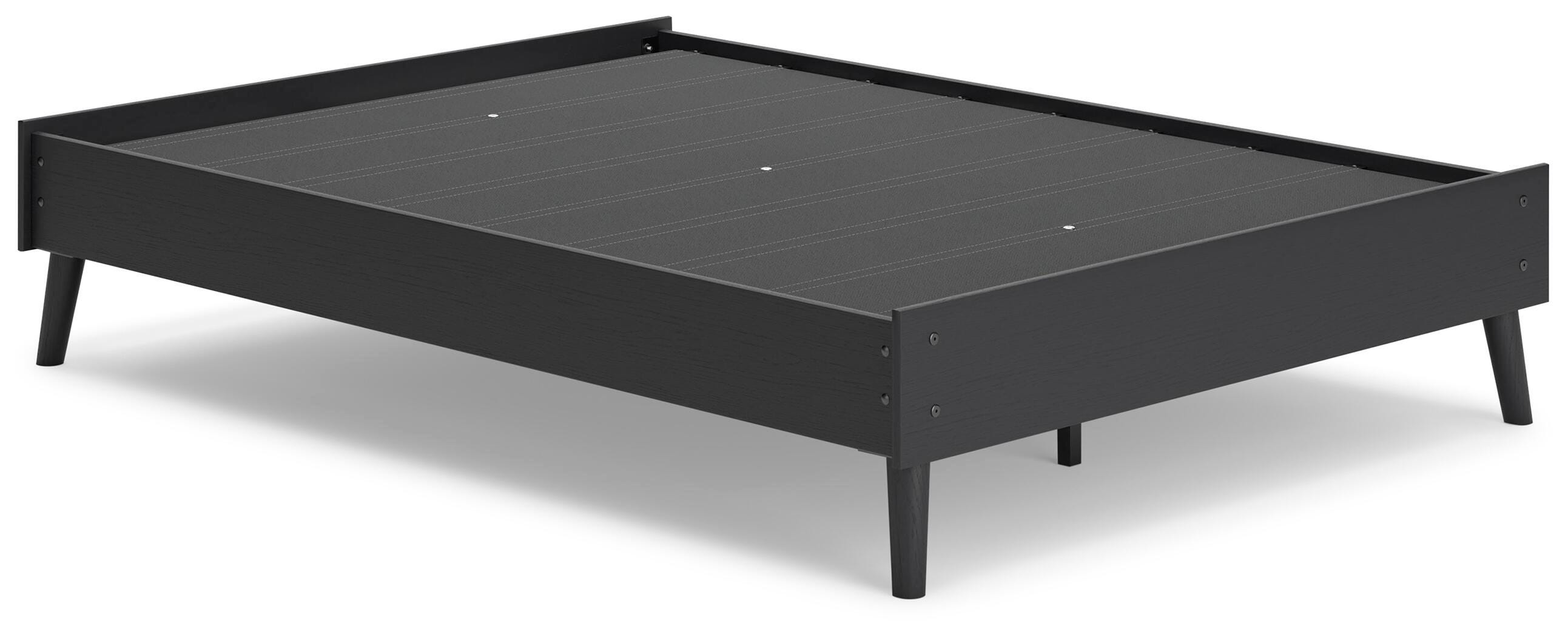 Charlang Full Platform Bed, Black, large
