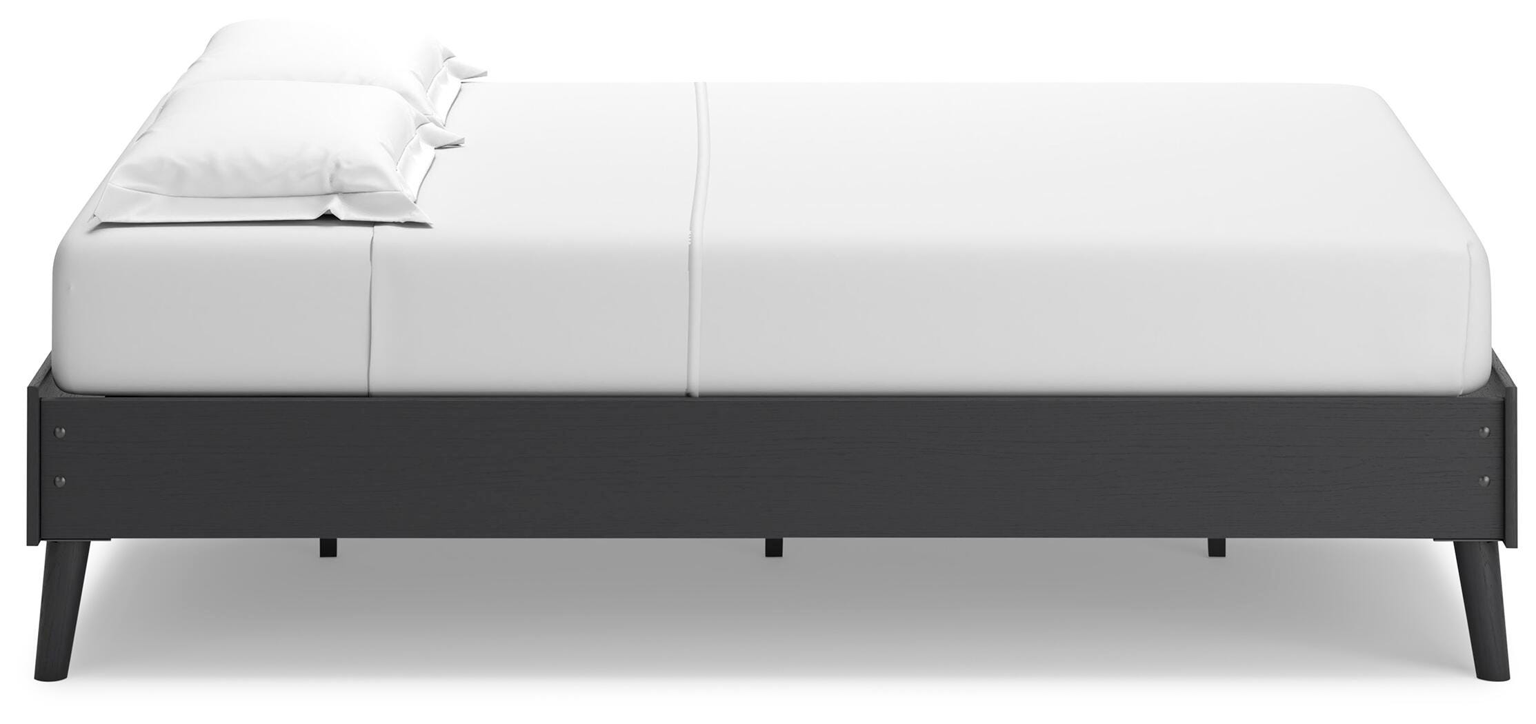 Charlang Full Platform Bed, Black, large