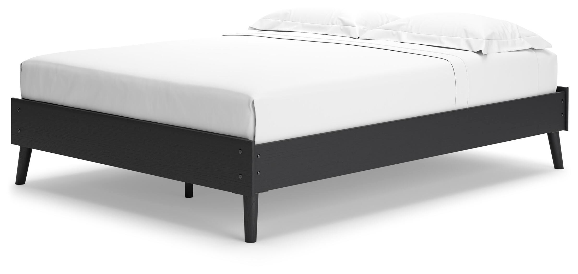 Charlang Queen Platform Bed, Black, large