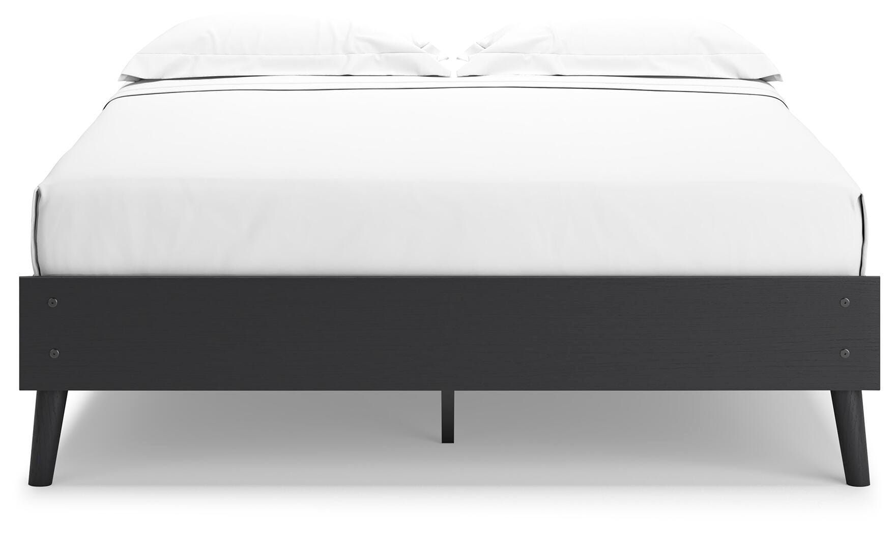 Charlang Queen Platform Bed, Black, large