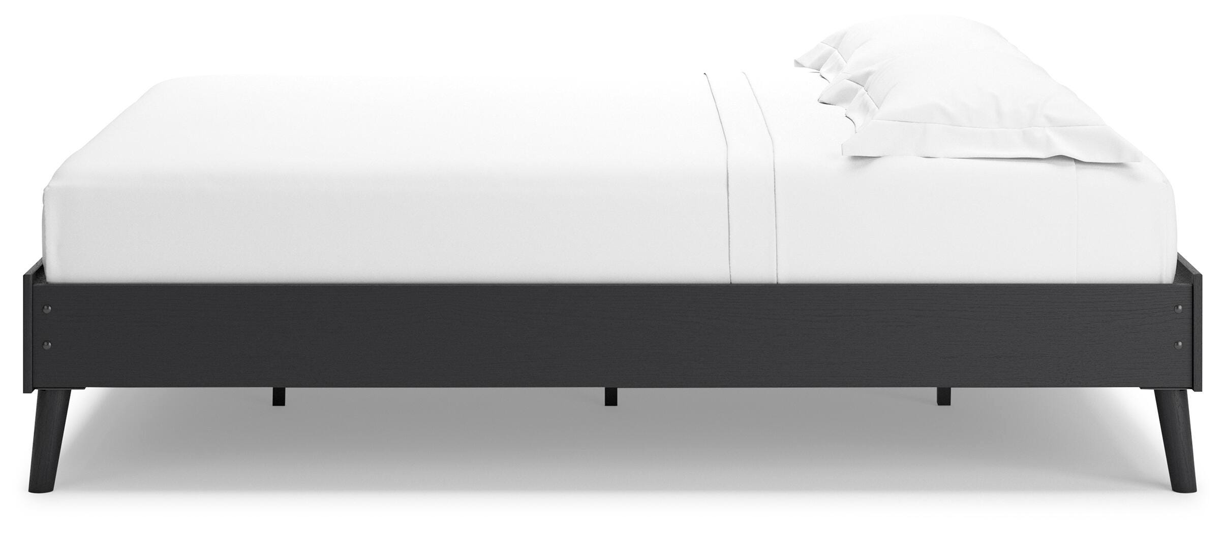 Charlang Queen Platform Bed, Black, large
