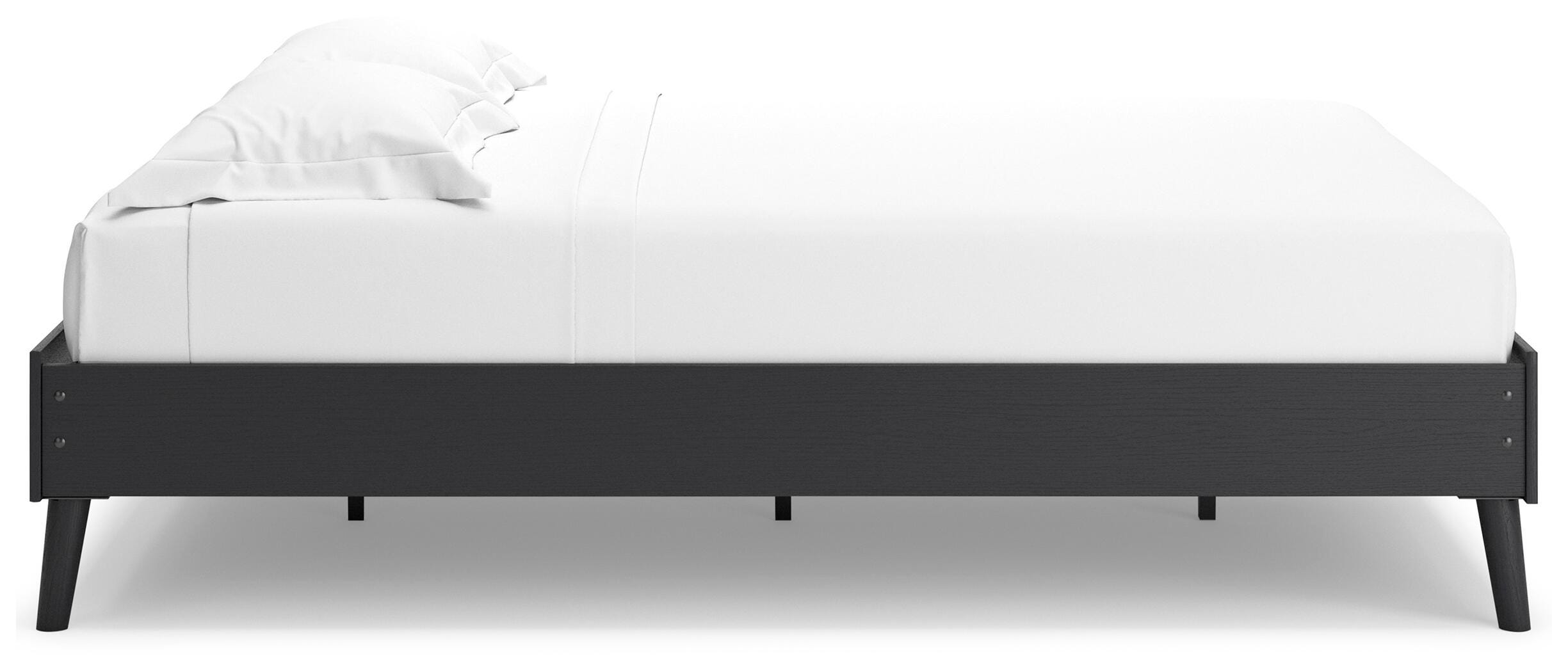 Charlang Queen Platform Bed, Black, large