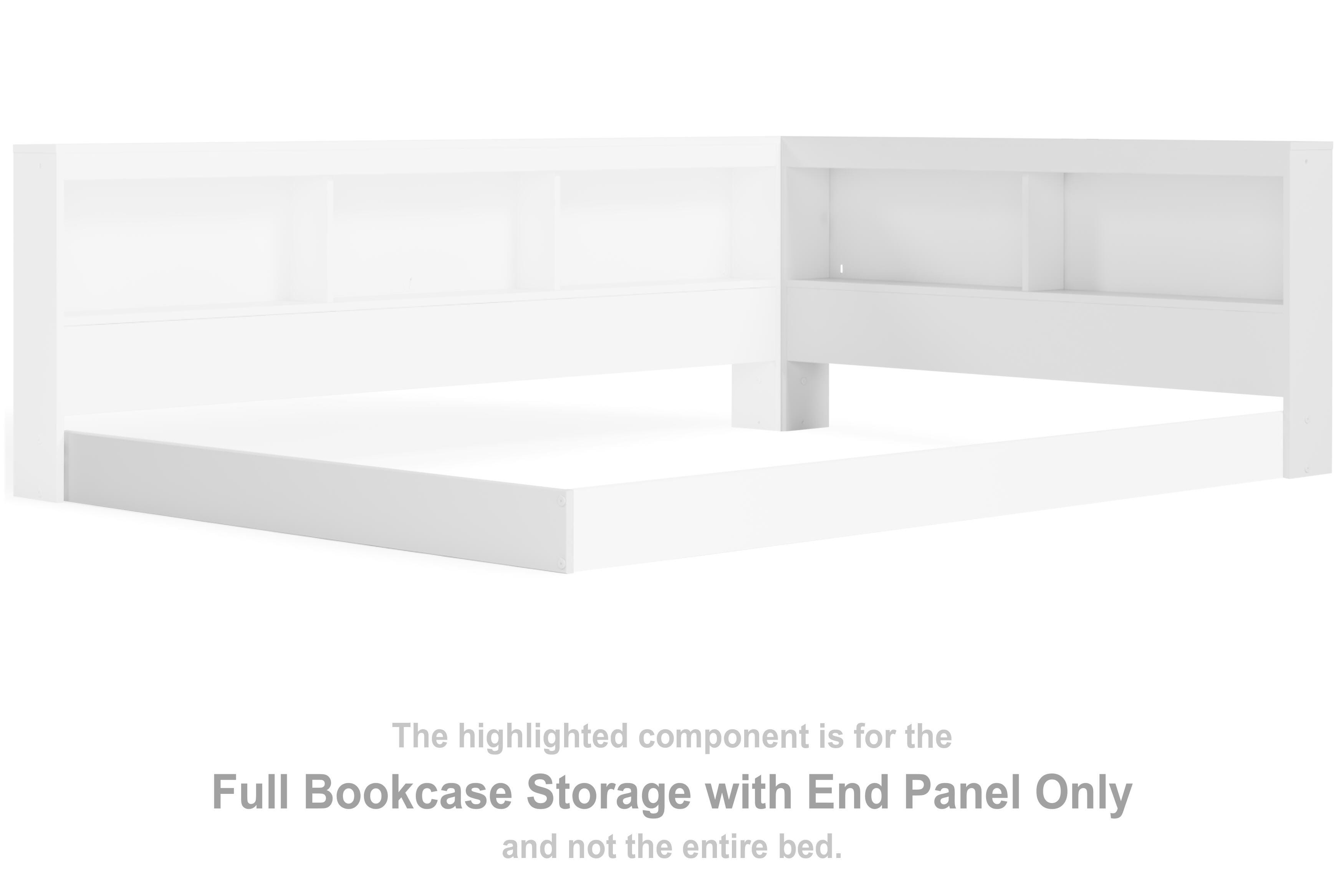 Piperton Full Bookcase Storage with End Panel, , large