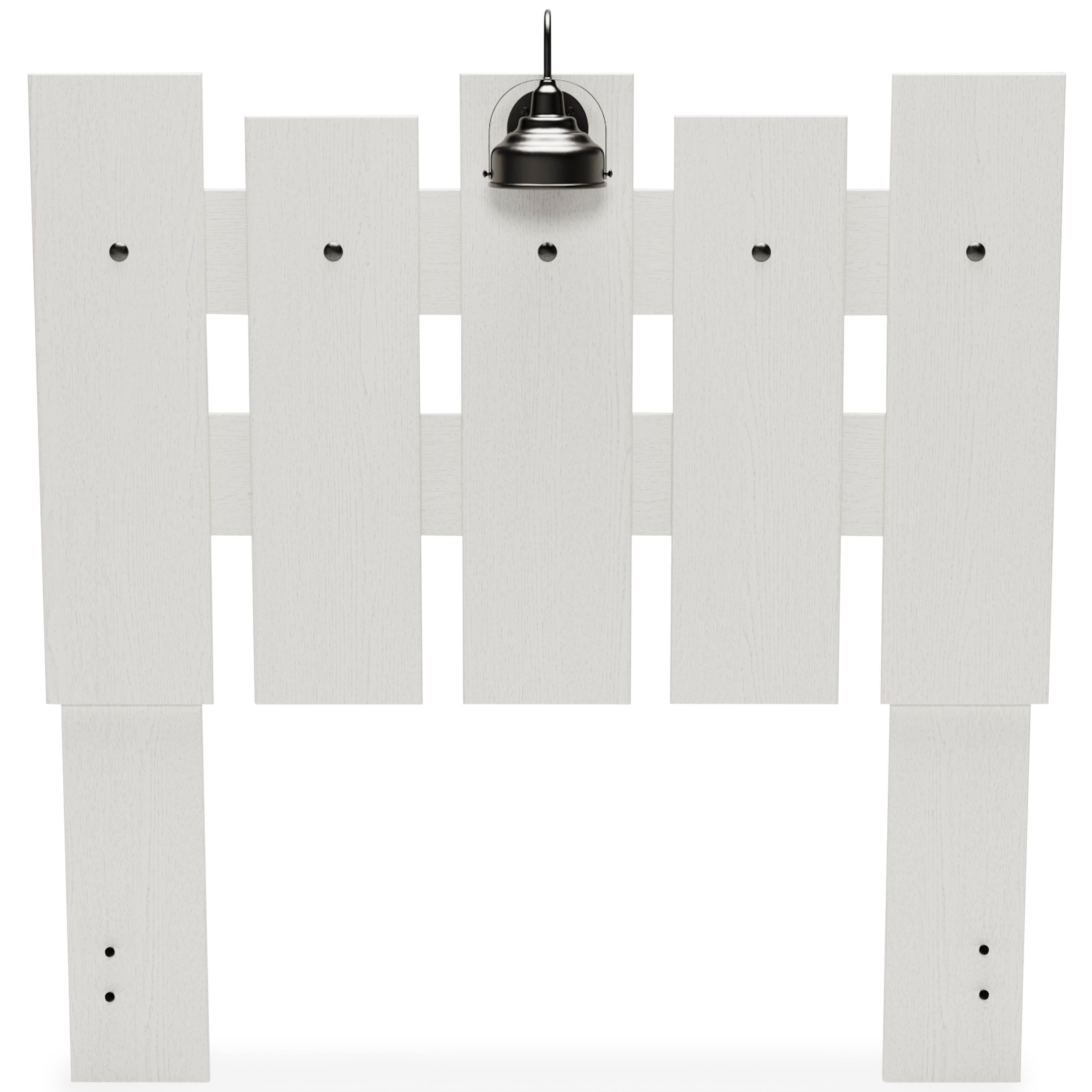 Vaibryn Full Panel Headboard, White, rollover