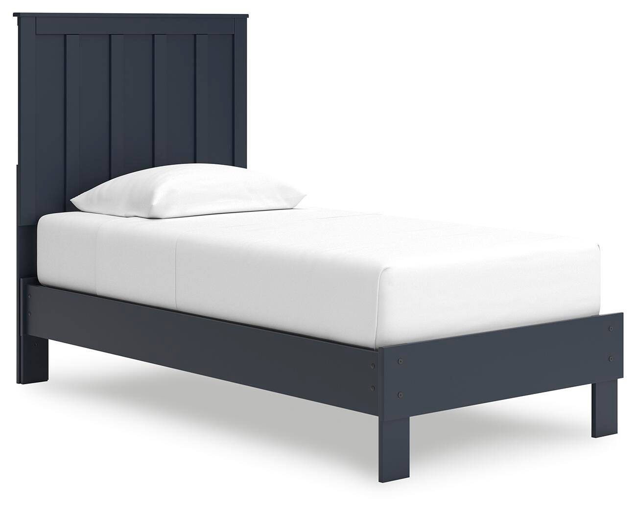 Simmenfort Twin Platform Bed, Navy Blue, large