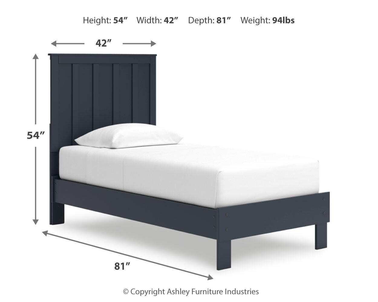 Simmenfort Twin Platform Bed with Headboard | Ashley