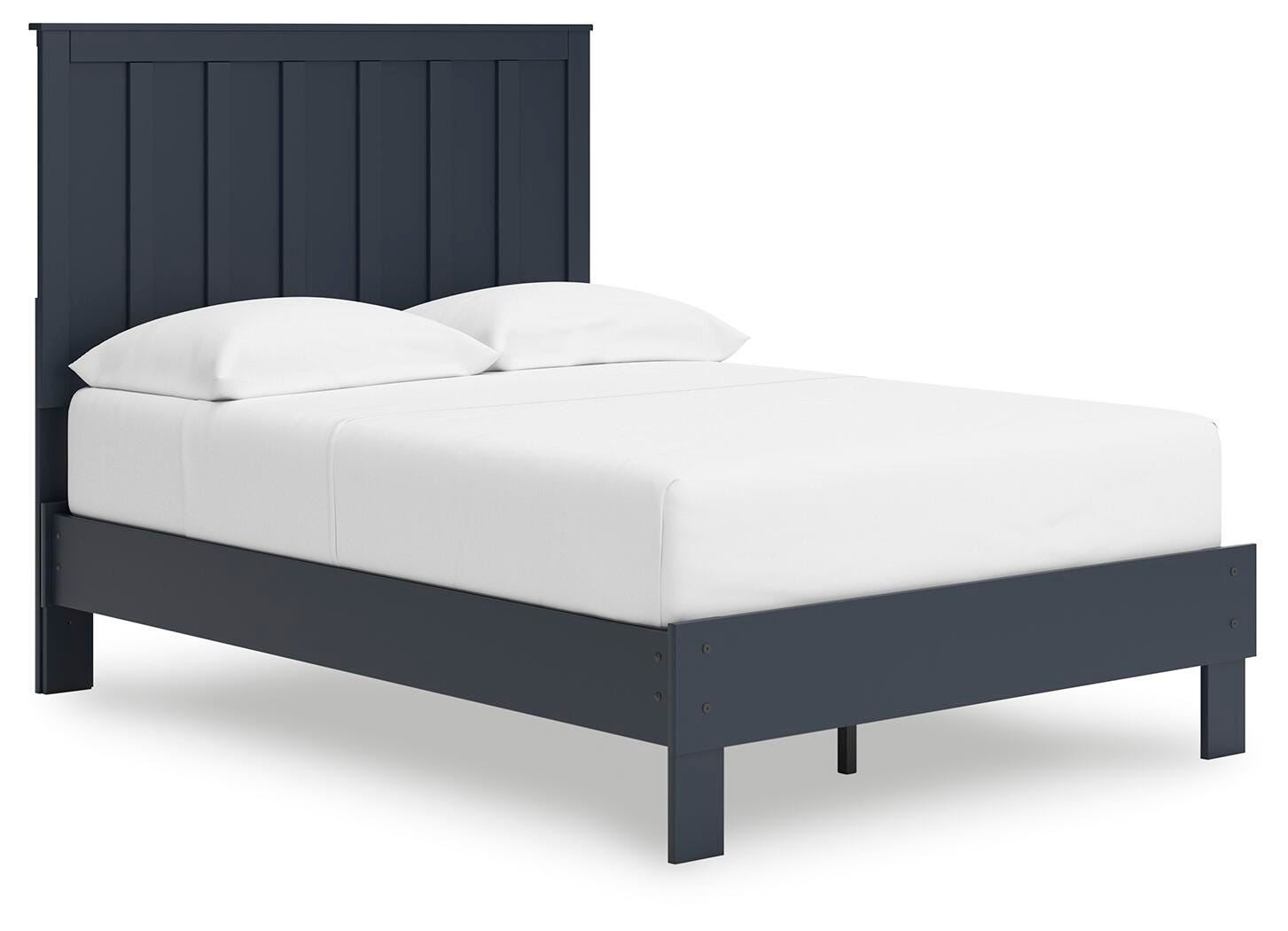 Simmenfort Full Platform Bed, Navy Blue, large