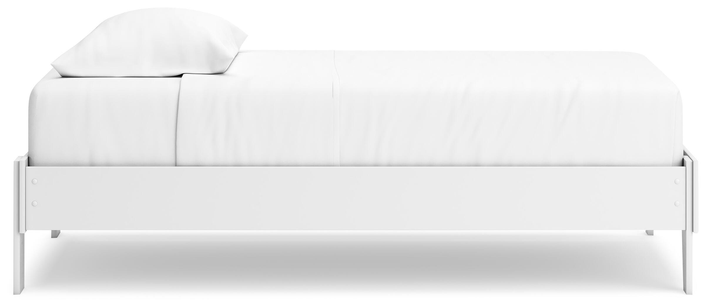 Hallityn Twin Platform Bed, White, large