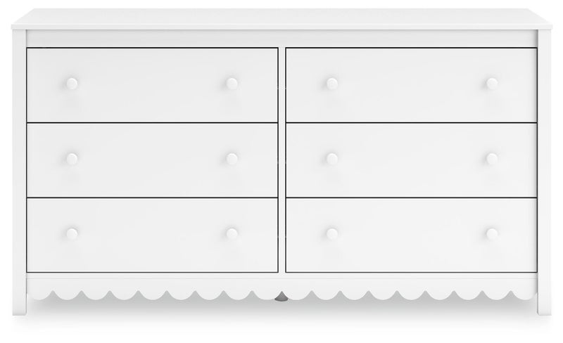 Hallityn 6 Drawer Dresser, White