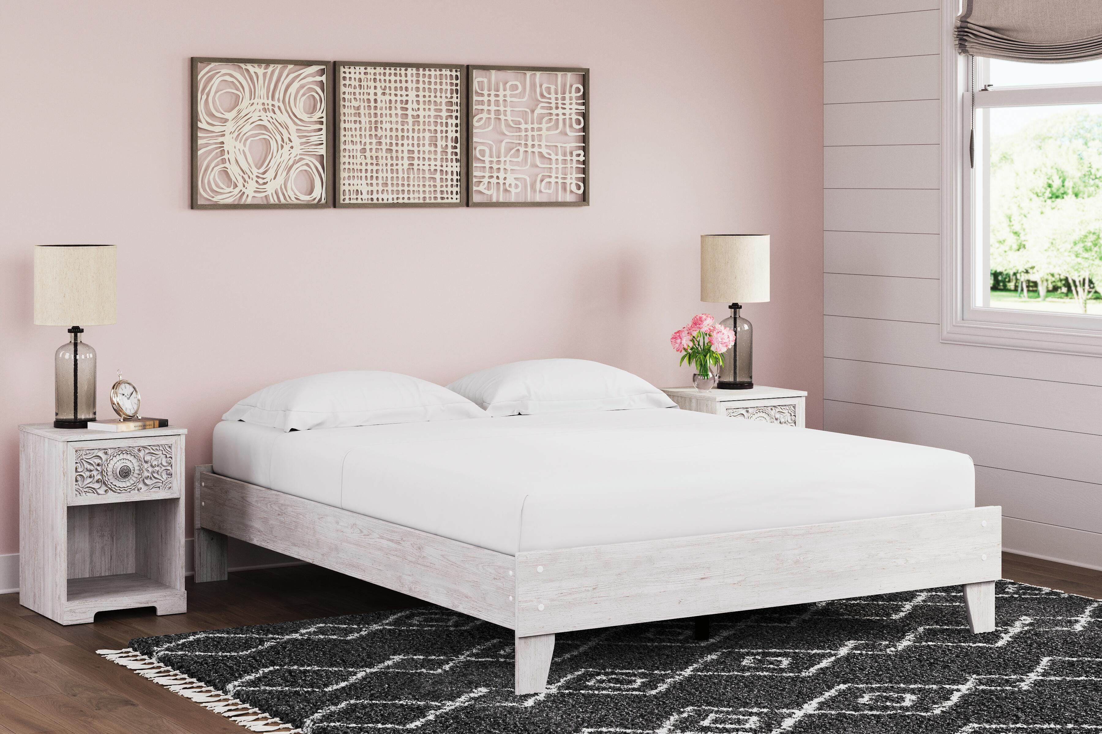Paxberry Queen Platform Bed, Two-tone, large