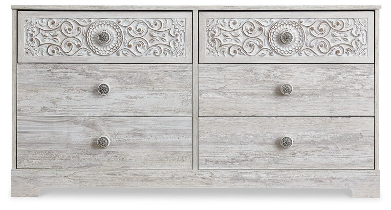 Paxberry 6 Drawer 60" Dresser, Whitewash