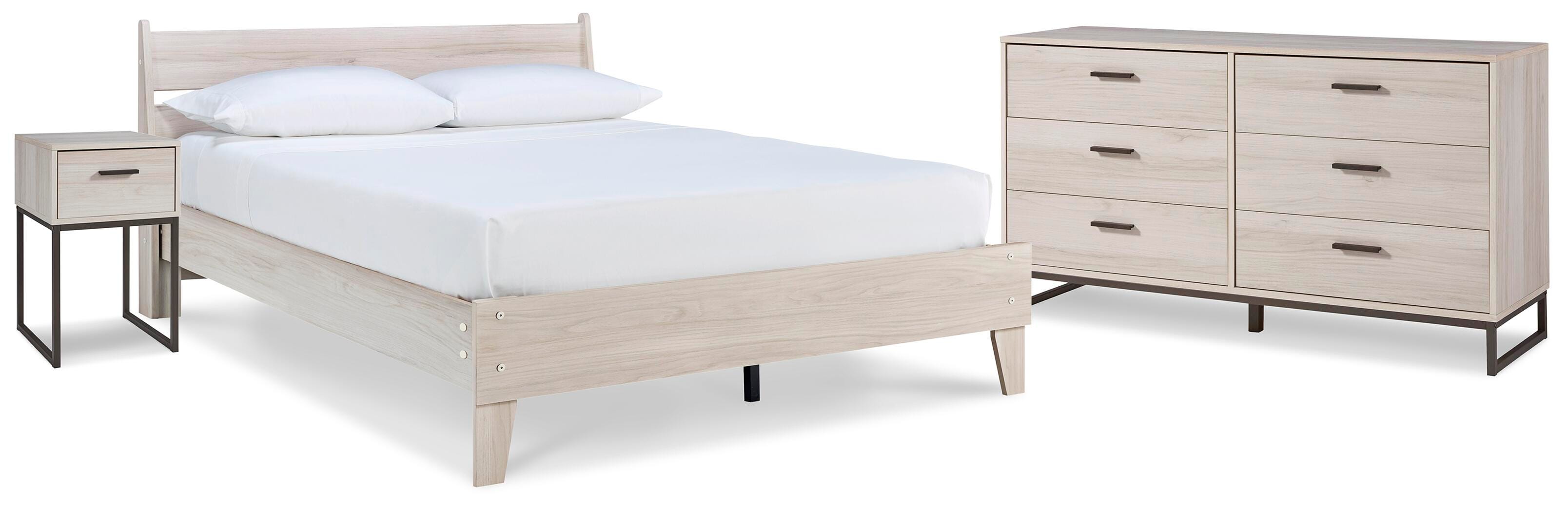 Cama Plataforma Queen Socalle con Tocador y Mesita de Noche - image 1