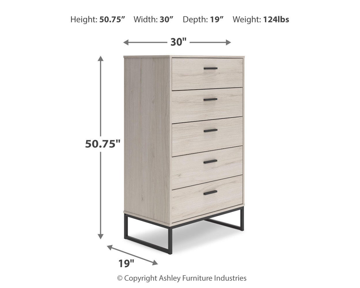 Socalle Chest of Drawers, Light Natural, large
