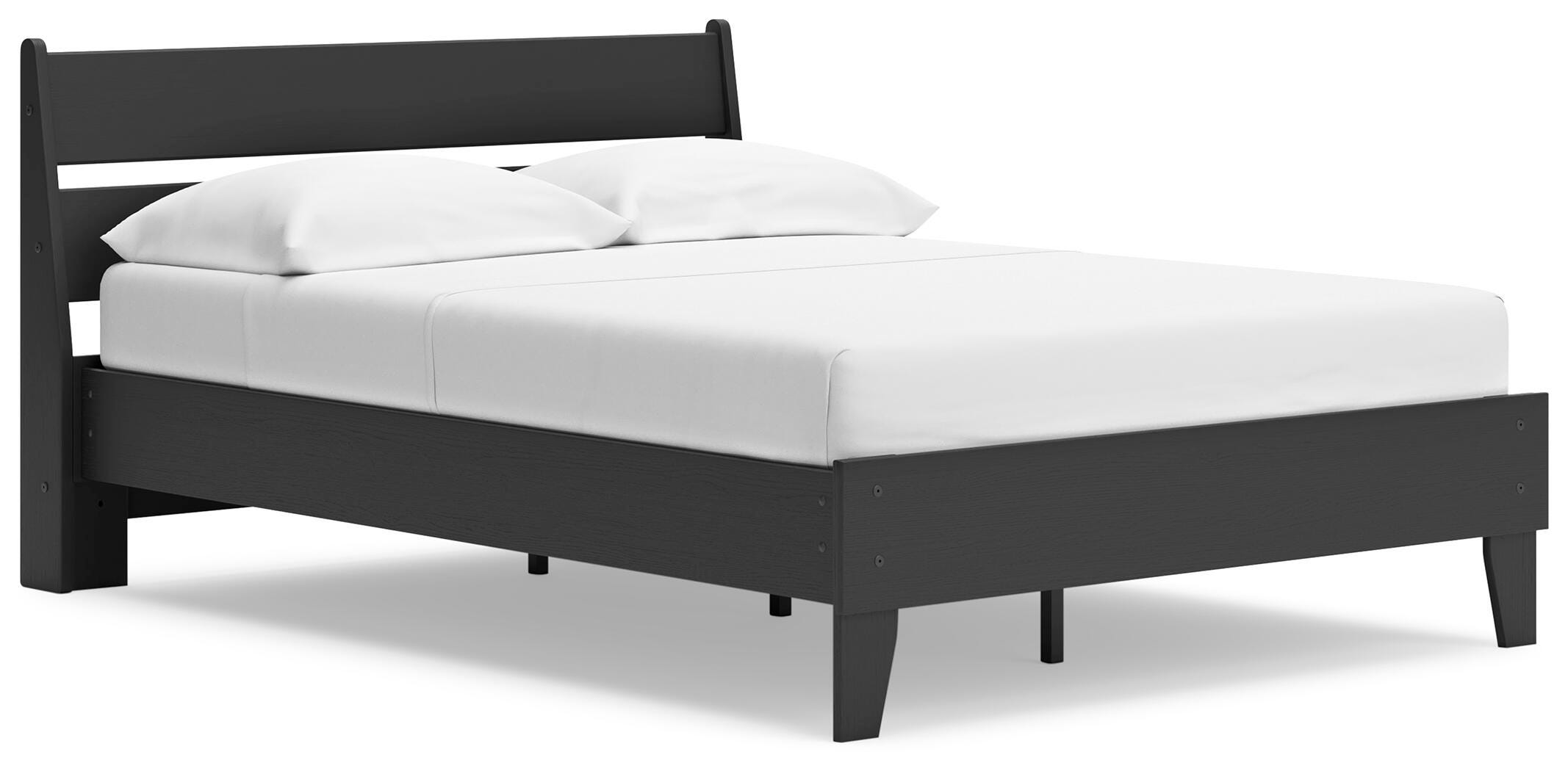 Socalle Full Panel Platform Bed, Black, large