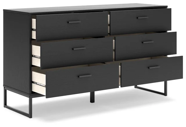 Socalle - Black - Six Drawer Dresser Socalle - Black - Six Drawer Dresser