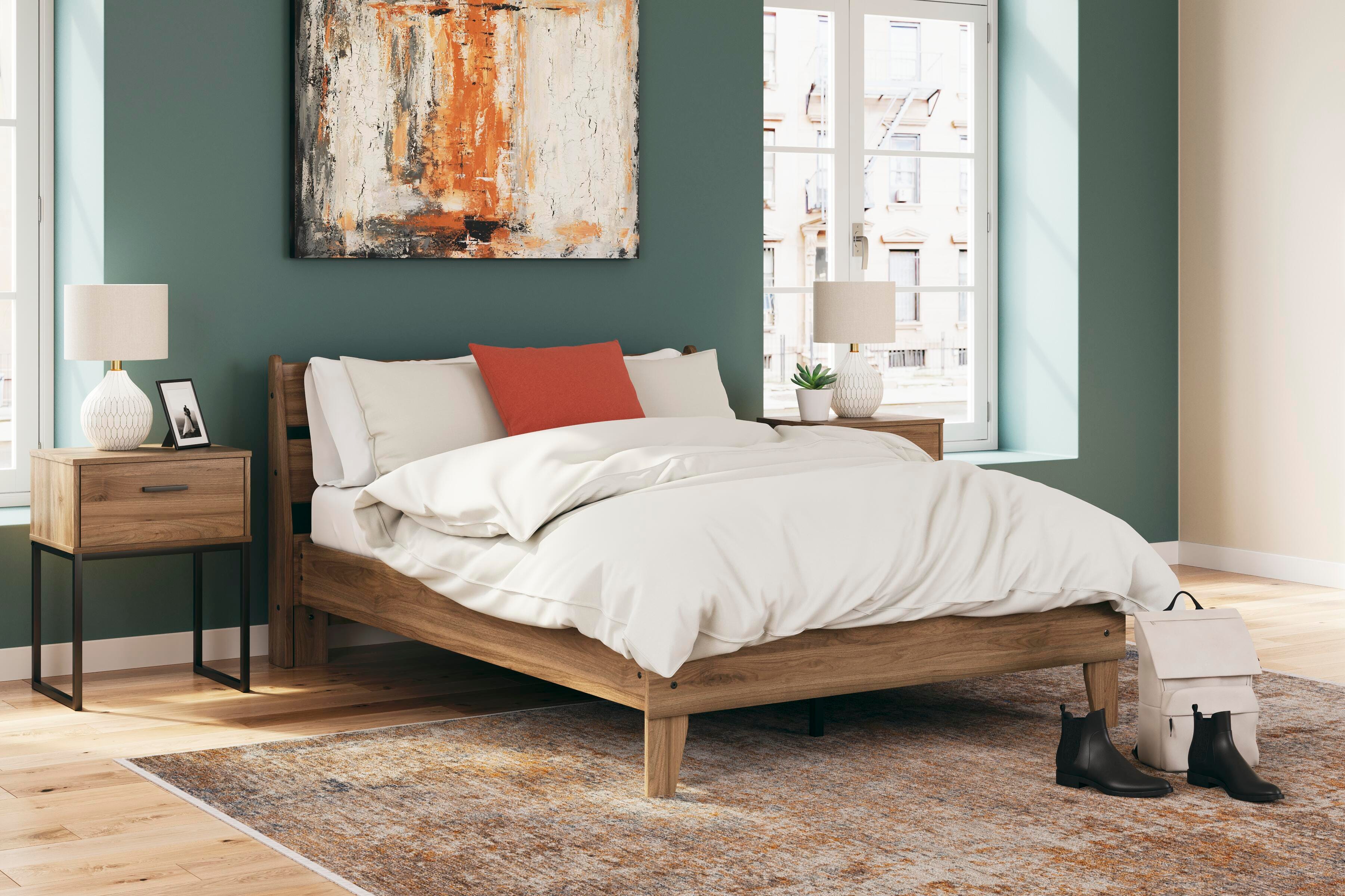 Cama con panel de plataforma completa Deanlow - image 1