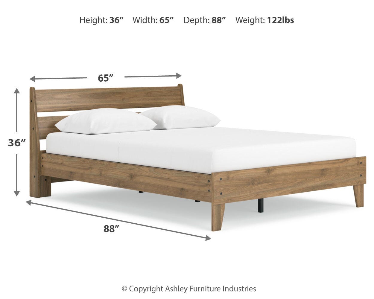 Cama Queen con plataforma y paneles Deanlow - image 9