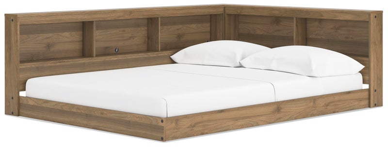 Deanlow Full Bookcase Storage Bed, Honey