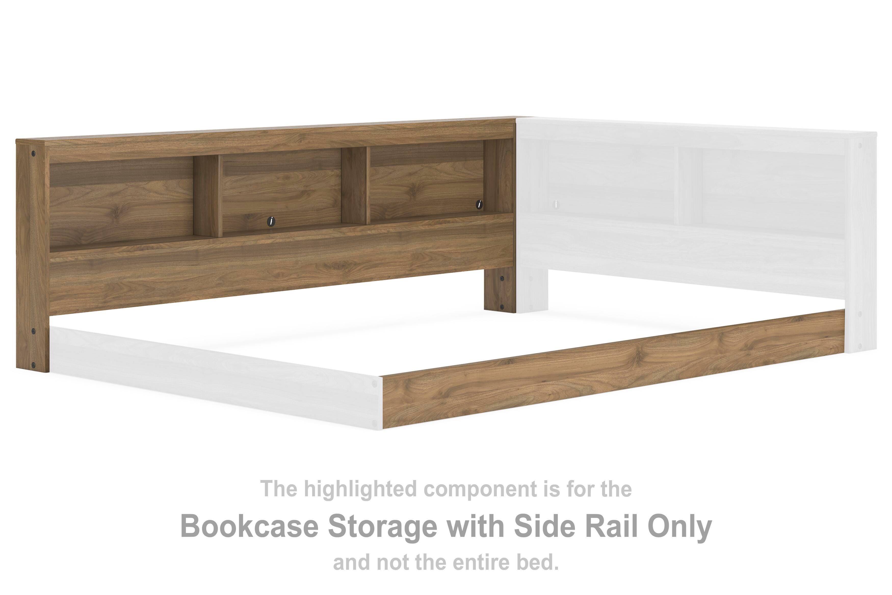 Deanlow Bookcase Storage with Side Rail, , large