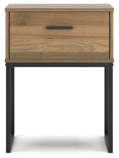 Deanlow 20" 1 Drawer Nightstand, Honey