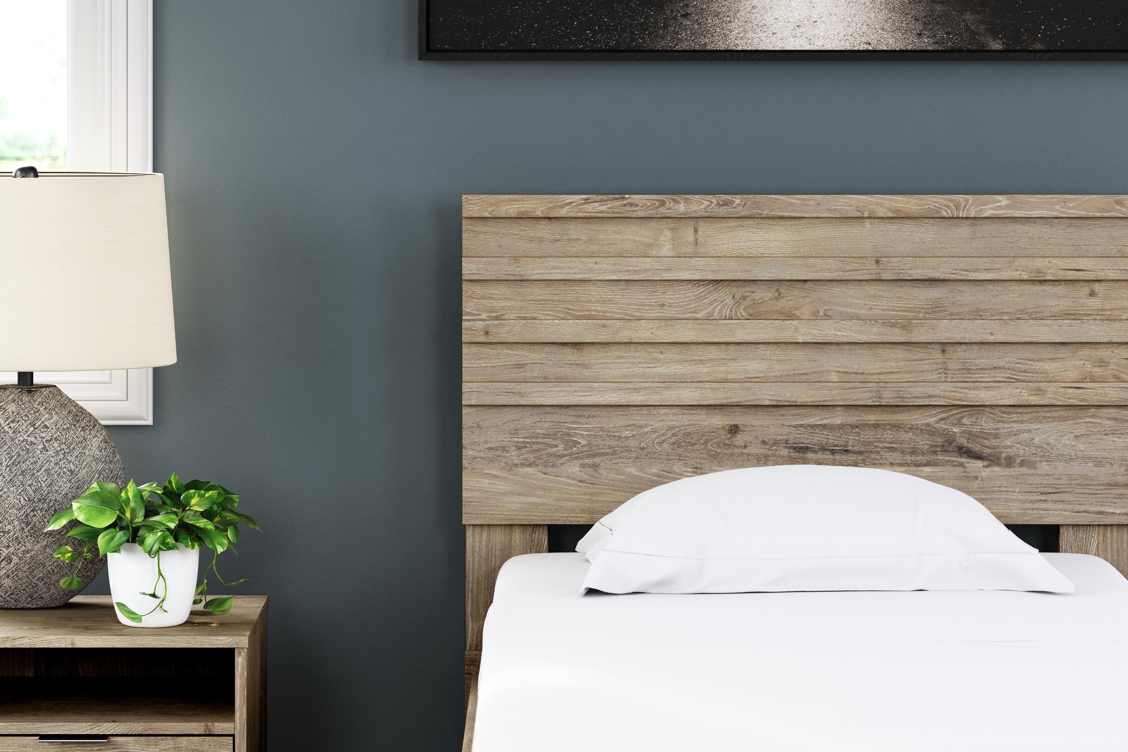 Oliah Twin Panel Headboard, Natural, large