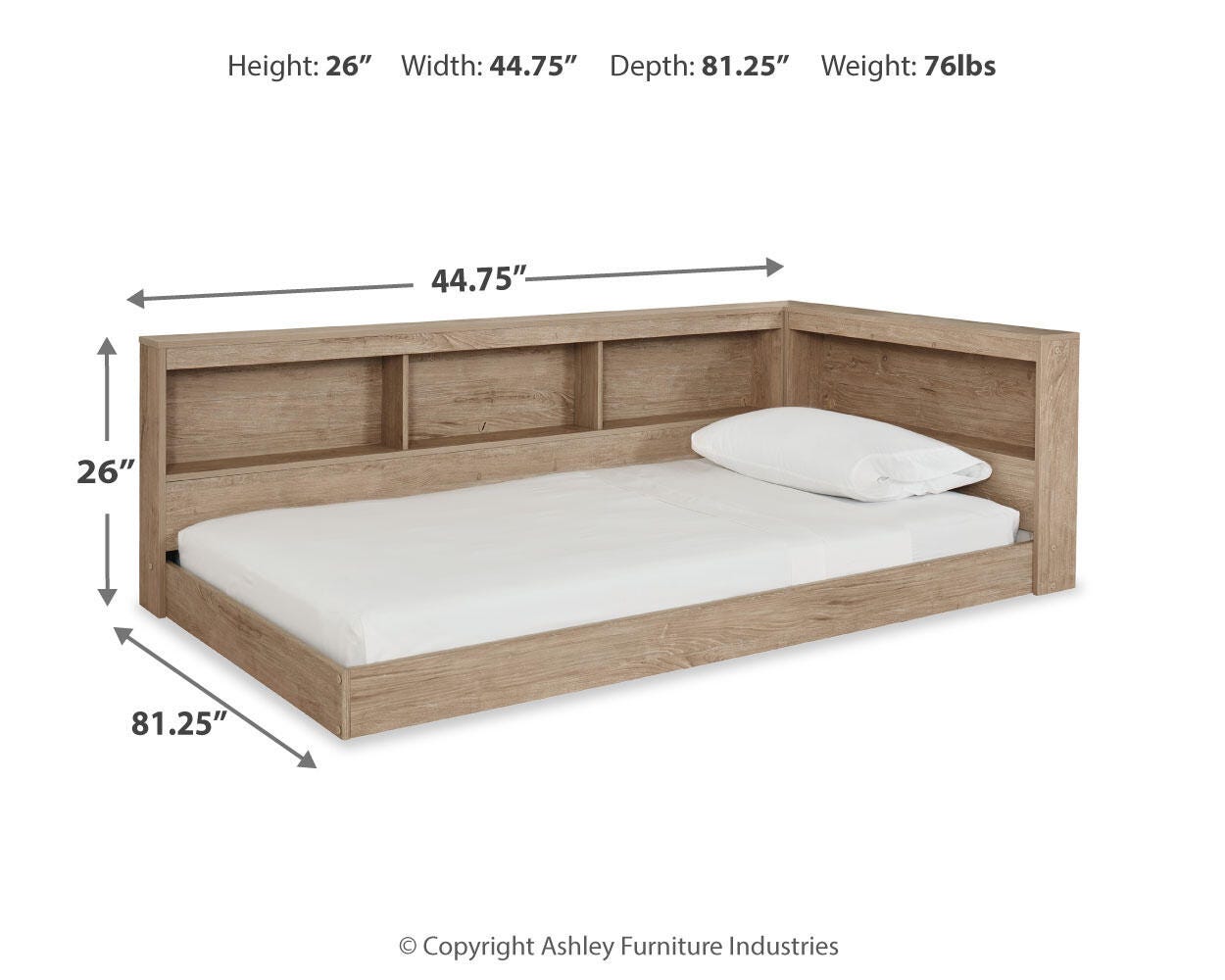 Oliah Twin Bookcase Storage Bed - image 4