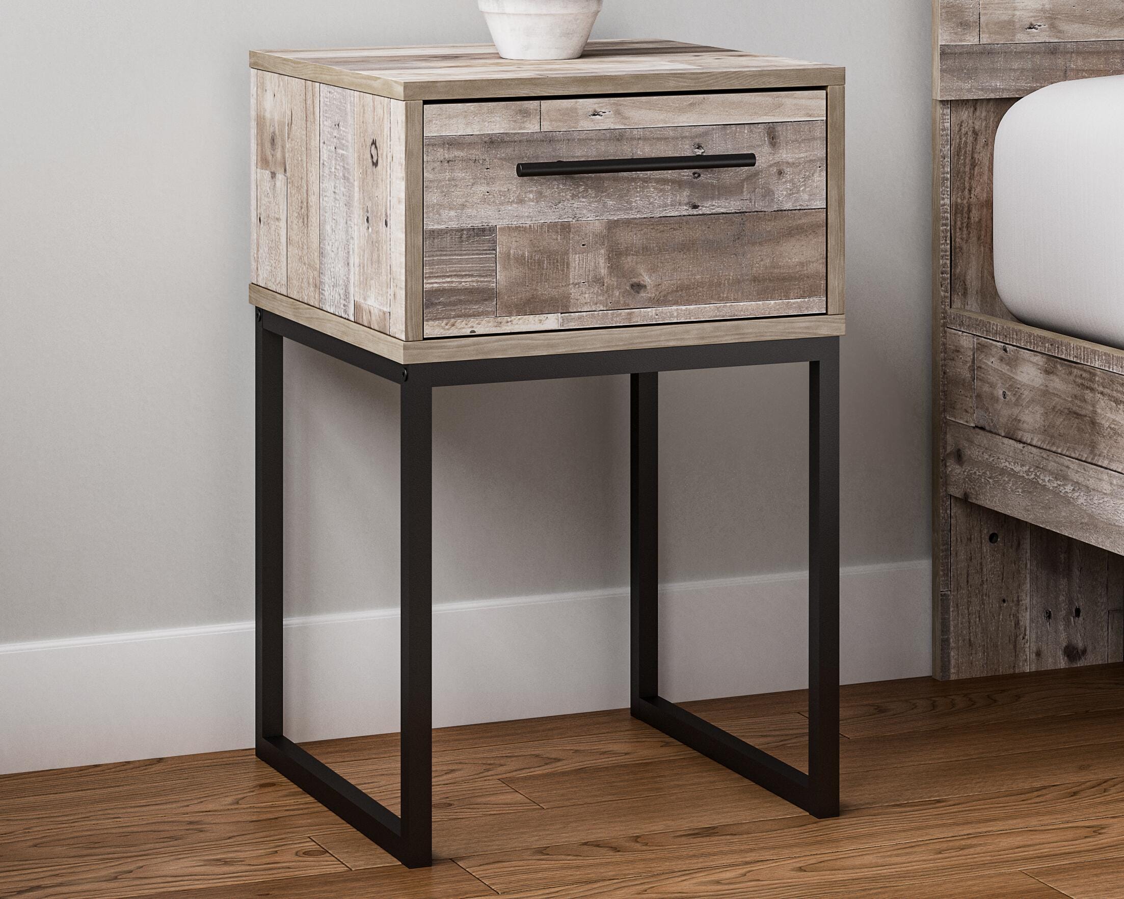 Neilsville Nightstand, Whitewash, large