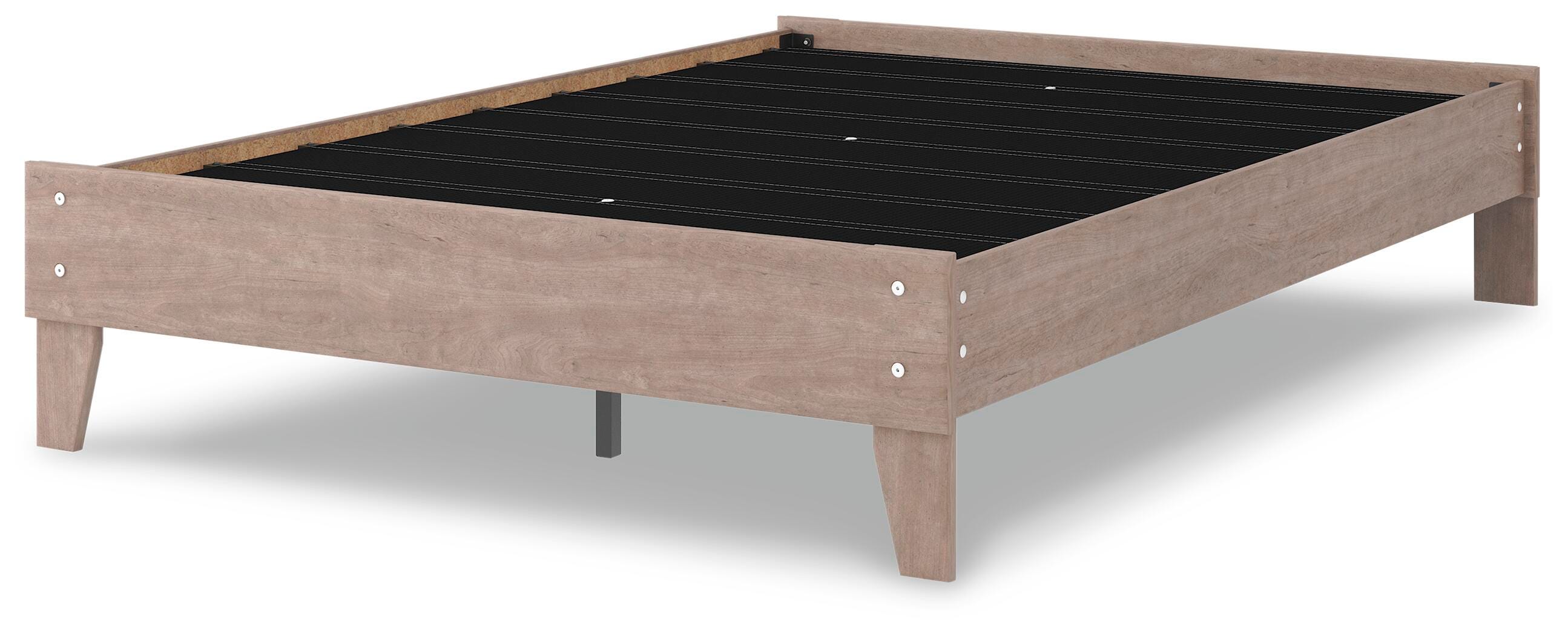 Flannia Full Platform Bed, Gray, rollover