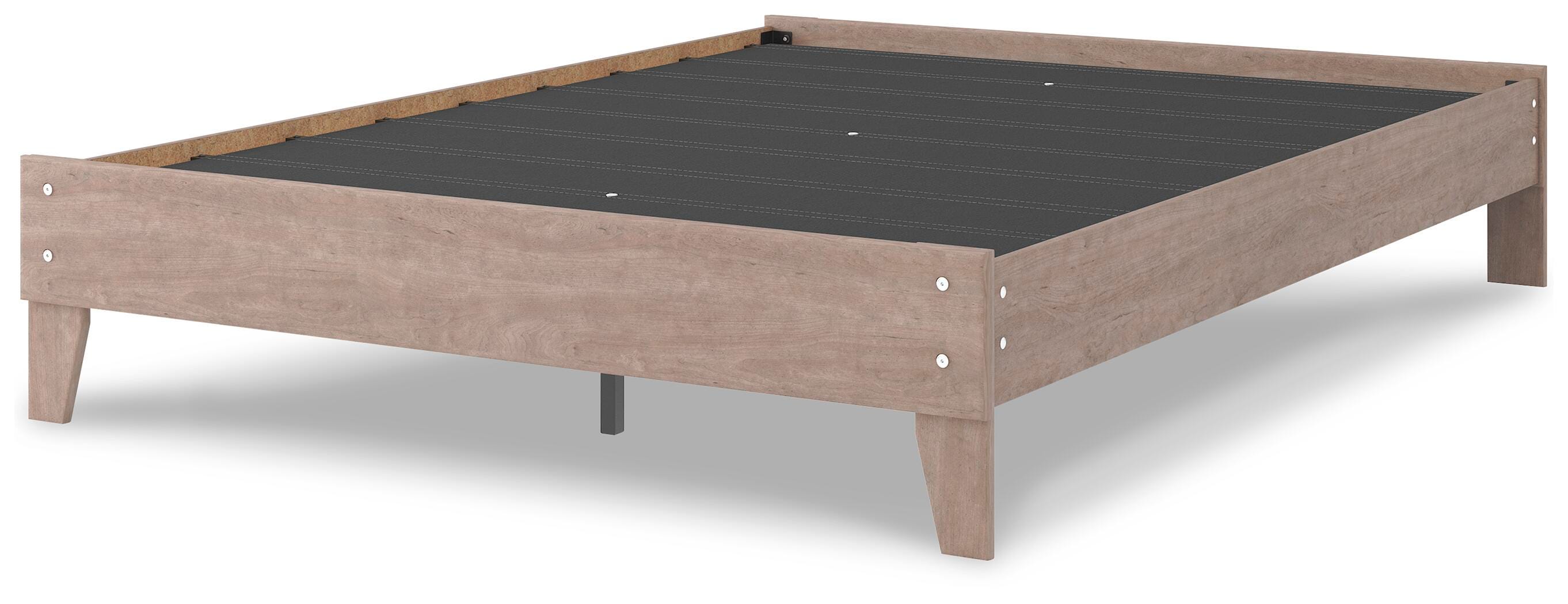 Flannia Queen Platform Bed, Gray, rollover