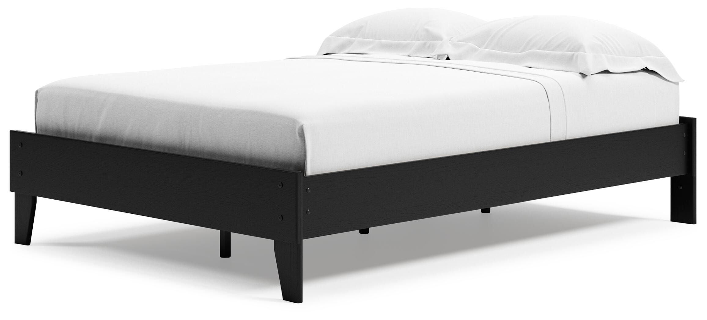 Finch Platform Bed, Black, large