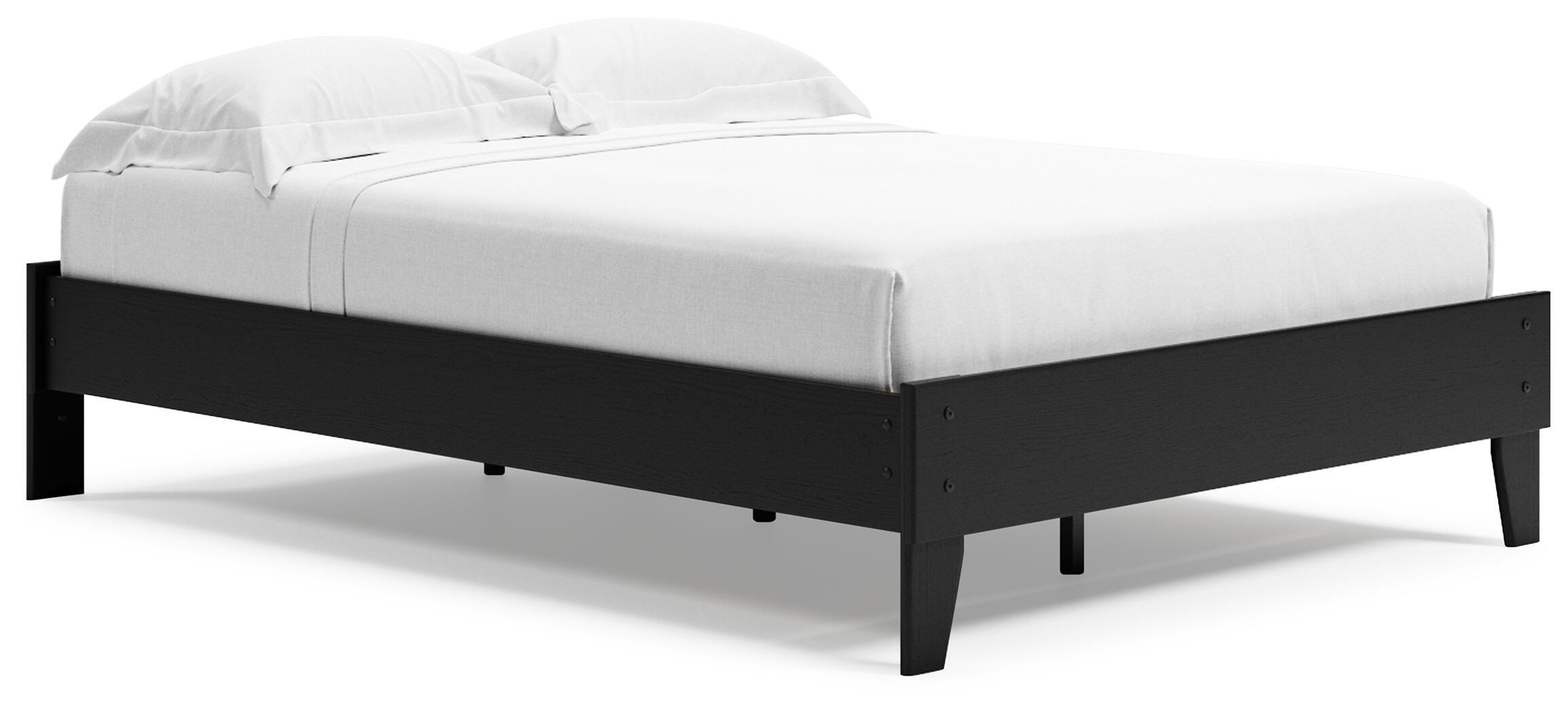 Finch Platform Bed, Black, large